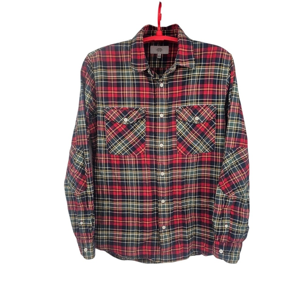 Jack Spade Plaid Long‎ Sleeve 2 Pocket Button Down Shirt Size Large